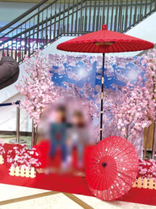 桜フォトスポットで写真を撮って応募しよう！