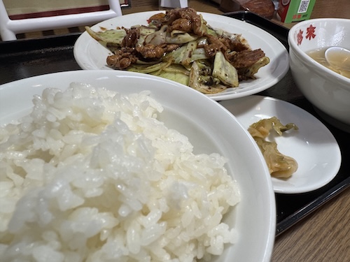 珍来 ごはん・スープ・ザーサイがついた定食セット（＋280円）