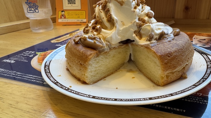 コメダ珈琲店 浦安駅前店 お月見シロノワール キャラメルマロン（税込940円）