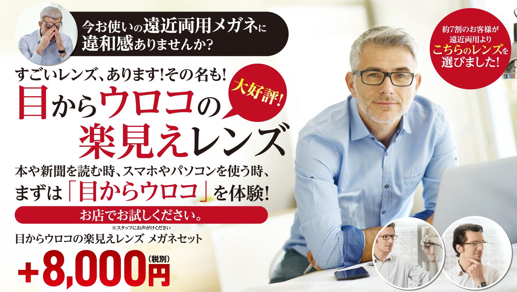 東京スター眼鏡　目からウロコの楽見えレンズ