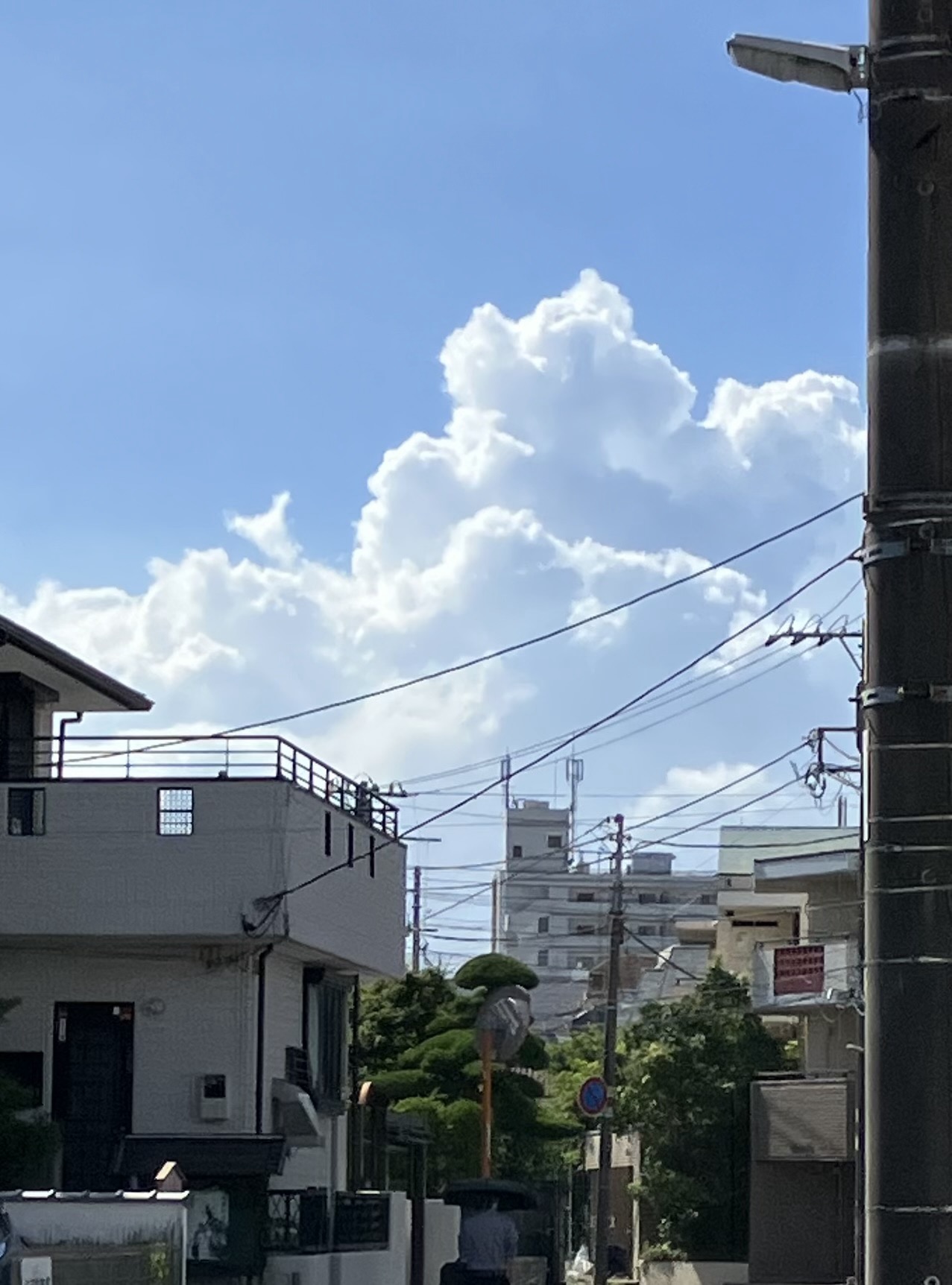 夏の空に広がるもくもくの入道雲（1）