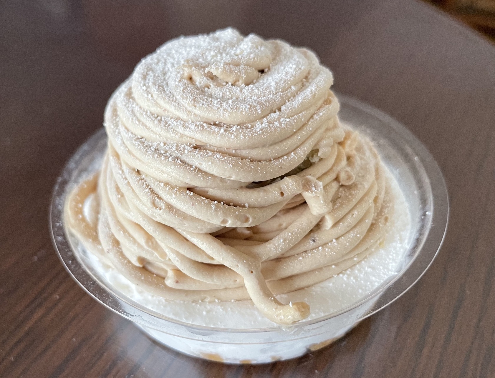 今日のデザートは「イタリア栗の焼き栗モンブラン」 1