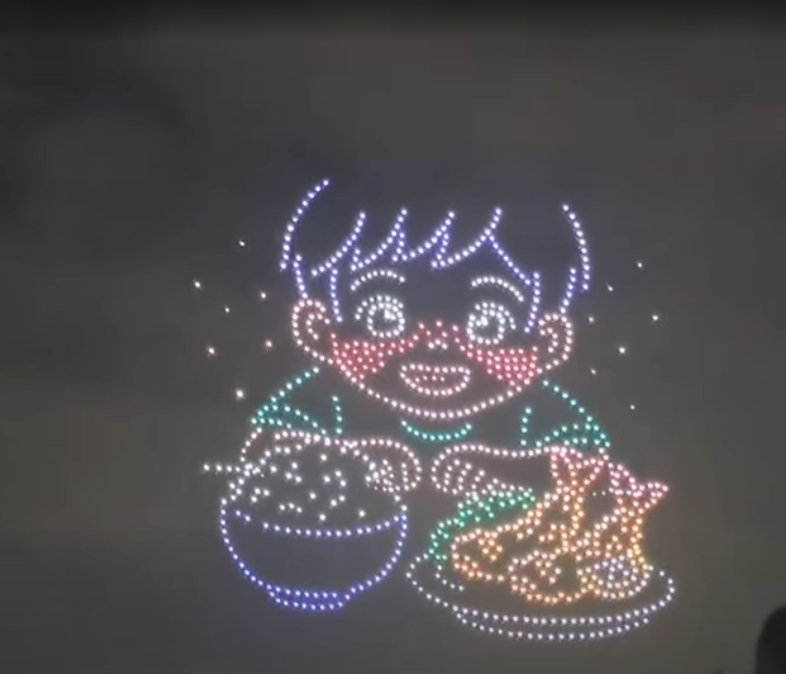 1000機のドローンが隅田川の夜空を彩る！感動のドローンショー